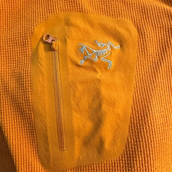 Arc'teryx Delta Micro Grid Half-Zip Pullover in Burnt Orange - Picture 2 of 10